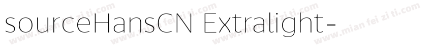 sourceHansCN Extralight字体转换